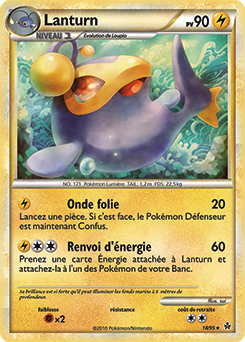 Carte Pokémon Rare Lanturn 18/95 de la série Déchaînement