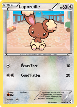 Carte Pokémon Laporeille 116/149 de la série Frantières Franchies en vente au meilleur prix