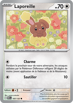 Carte Pokémon Communes Laporeille 107/132 de la série Méga-Évolution