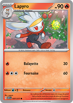 Carte Pokémon Lapyro 37/217 de la série Héros Transcendants en vente au meilleur prix