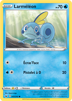 Carte Pokémon Commune Larméléon 55/202 de la série Épée et Bouclier