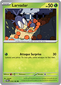 Carte Pokémon Communes Larvadar 10/182 de la série Faille Paradoxe