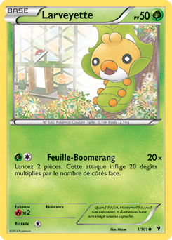 Carte Pokémon Commune Larveyette 1/101 de la série Nobles Victoires