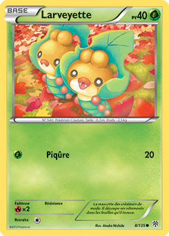 Carte Pokémon Larveyette 8/135 de la série Tempête Plasma en vente au meilleur prix