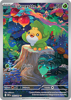 Carte Pokémon Illustration rare Larveyette 87/86 de la série Flamme Blanche