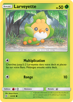 Carte Pokémon Larveyette 6/236 de la série Harmonie des Esprits en vente au meilleur prix