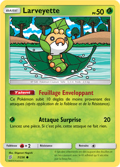 Carte Pokémon Larveyette 7/236 de la série Harmonie des Esprits en vente au meilleur prix