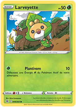 Carte Pokémon Communes Larveyette 9/264 de la série Poing de Fusion
