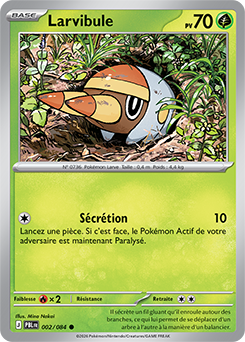 Carte Pokémon Larvibule 2/84 de la série Nuit Noire en vente au meilleur prix
