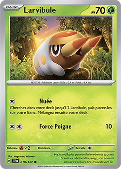 Carte Pokémon Larvibule 18/162 de la série Forces Temporelles en vente au meilleur prix