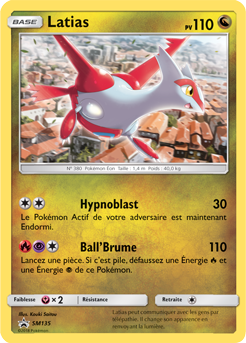 Carte Pokémon Promo Latias SM135 de la série Promos Soleil et Lune