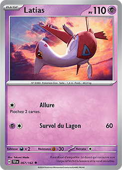 Carte Pokémon Latias 67/162 de la série Forces Temporelles en vente au meilleur prix