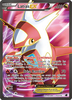 Carte Pokémon Latias EX 112/116 de la série Glaciation Plasma en vente au meilleur prix