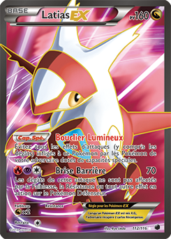 Carte Pokémon Pokémon Full Art Latias EX 112/116 de la série Glaciation Plasma