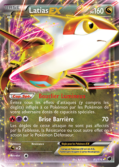 Carte Pokémon Latias EX 85/116 de la série Glaciation Plasma en vente au meilleur prix