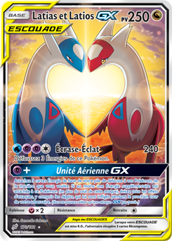 Carte Pokémon Pokémon Full Art Latias Latios GX 170/181 de la série Duo de Choc