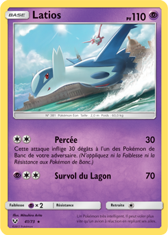 Carte Pokémon Latios 41/73 de la série Légendes Brillantes en vente au meilleur prix