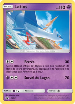 Carte Pokémon Promo Latios SM88 de la série Promos Soleil et Lune