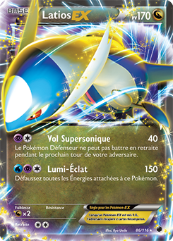Carte Pokémon Pokémon EX Latios EX 86/116 de la série Glaciation Plasma
