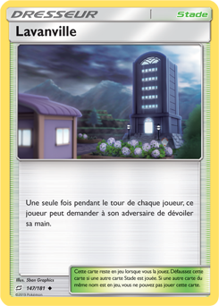Carte Pokémon Peu commune Lavanville 147/181 de la série Duo de Choc
