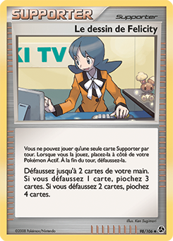 Carte Pokémon Peu commune Le dessin de Felicity 98/106 de la série Duels au Sommet