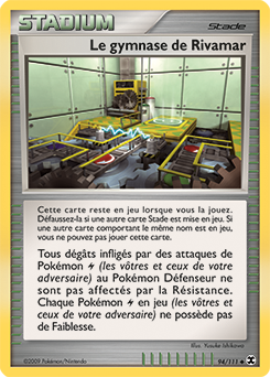 Carte Pokémon Peu commune Le gymnase de Rivamar 94/111 de la série Rivaux Émergents