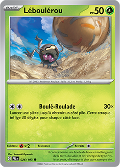 Carte Pokémon Communes Léboulérou 026/193 de la série Évolutions à Paldea