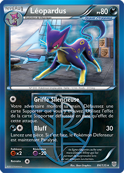 Carte Pokémon Rare Léopardus 84/135 de la série Tempête Plasma