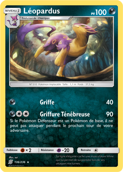 Carte Pokémon Léopardus 136/236 de la série Harmonie des Esprits en vente au meilleur prix