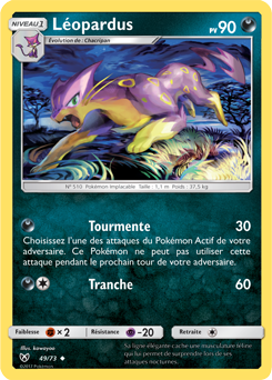 Carte Pokémon Peu commune Léopardus 49/73 de la série Légendes Brillantes
