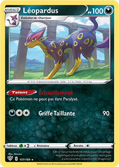 Carte Pokémon Léopardus 107/189 de la série Ténèbres Embrasées en vente au meilleur prix