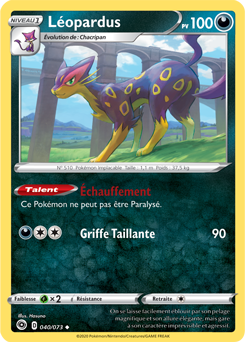 Carte Pokémon Peu commune Léopardus 040/073 de la série La Voie du Maître