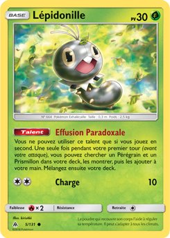 Carte Pokémon Commune Lépidonille 5/131 de la série Lumière Interdite