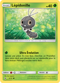 Carte Pokémon Commune Lépidonille 6/131 de la série Lumière Interdite