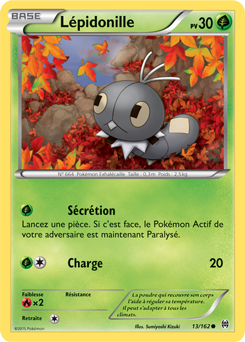 Carte Pokémon Commune Lépidonille 13/162 de la série Impulsion Turbo