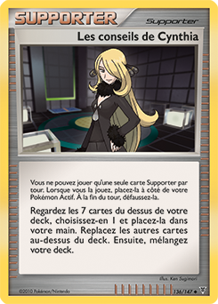 Carte Pokémon Les conseils de Cynthia 136/147 de la série Vainqueurs Suprêmes en vente au meilleur prix