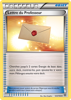 Carte Pokémon Peu commune Lettre du Professeur 123/146 de la série X&Y