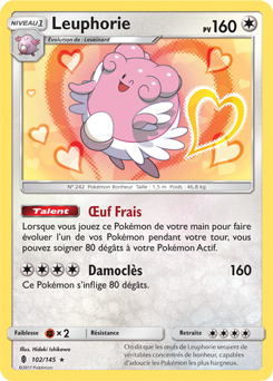 Carte Pokémon Holographique Rare Leuphorie 102/145 de la série Gardiens Ascendants