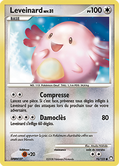 Carte Pokémon Commune Leveinard 76/123 de la série Trésors Mystérieux