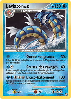 Carte Pokémon Rare Leviator 19/100 de la série Tempête