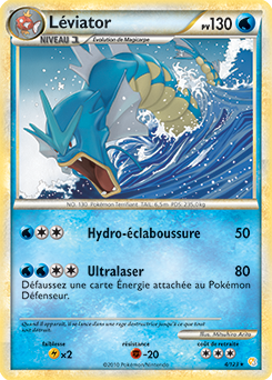 Carte Pokémon Holographique Rare Léviator 4/123 de la série HeartGold SoulSilver