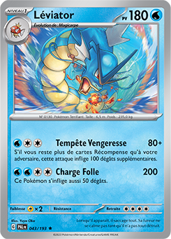 Carte Pokémon Léviator 043/193 de la série Évolutions à Paldea en vente au meilleur prix