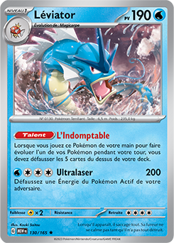 Carte Pokémon Léviator 130/165 de la série 151 en vente au meilleur prix