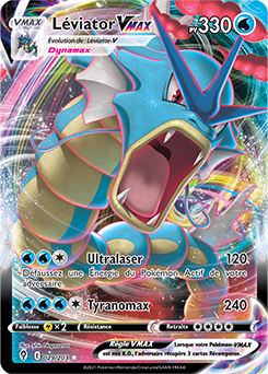 Carte Pokémon Ultra rare VMAX Léviator VMAX 29/203 de la série Évolution Céleste