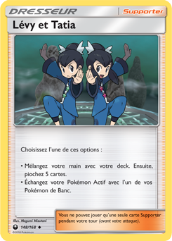 Carte Pokémon Peu commune Lévy et Tatia 148/168 de la série Tempête Céleste