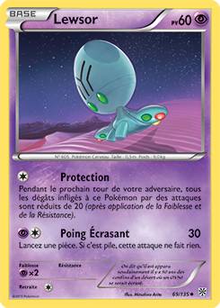 Carte Pokémon Lewsor 69/135 de la série Tempête Plasma en vente au meilleur prix