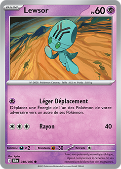 Carte Pokémon Communes Lewsor 40/86 de la série Foudre Noire