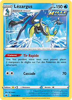 Carte Pokémon Lézargus 43/198 de la série Règne de Glace en vente au meilleur prix