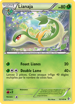 Carte Pokémon Peu commune Lianaja 12/149 de la série Frantières Franchies