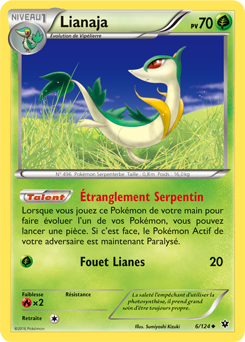 Carte Pokémon Lianaja 6/124 de la série Impact des Destins en vente au meilleur prix